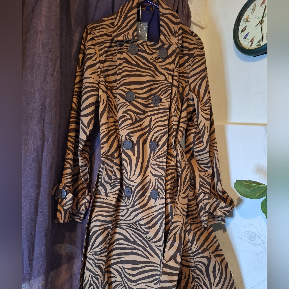 Boden Brown/Tan Zebra print medium/large size coat